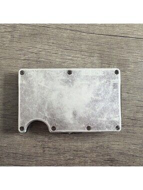 Ridge Wallet with Money Clip for Men Gray Silver